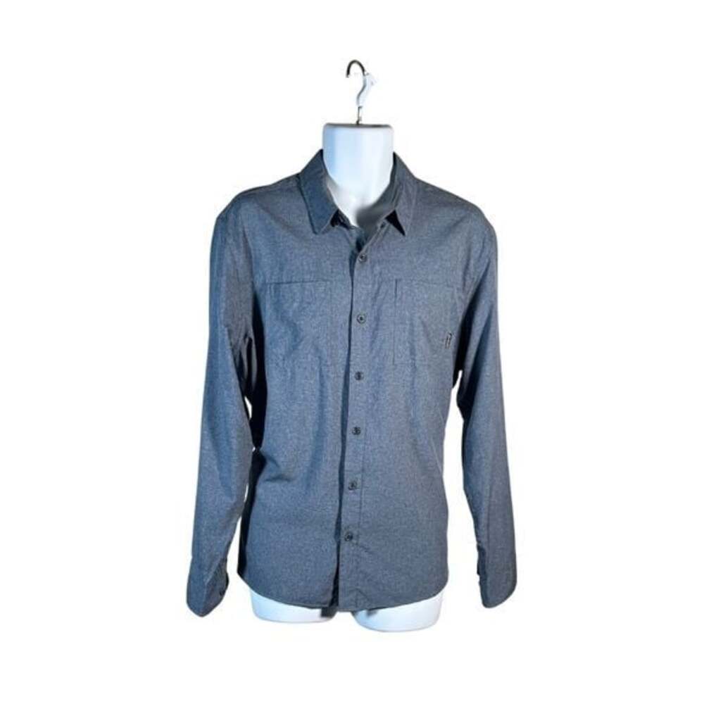 Eddie Bauer Men's Denim Colored Button-Down Shirt